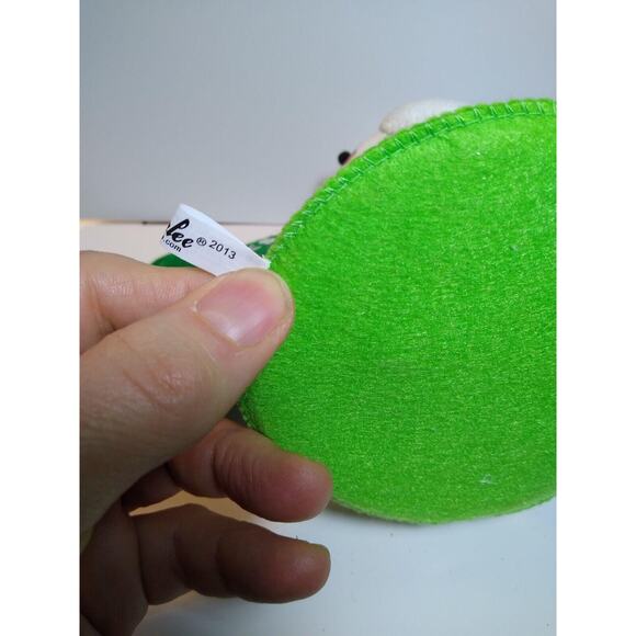 ANNALEE Irish St Patrick's Day Cute White Mouse Pink Ears Doll Vintage Kitsch 8" - Picture 8 of 8